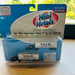Mini Metals CMW N Scale Yale Transport White Tractor 32' Van Trailer Set NEW